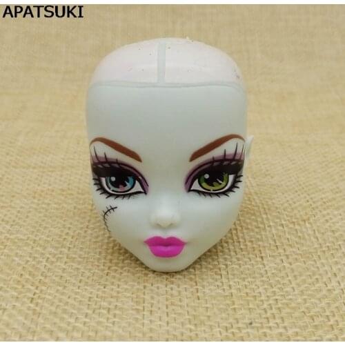 Soft DIY Doll Heads For Monster High Doll BJD Dolls Practicing Demon Monster Head Without Hair Doll Accessories