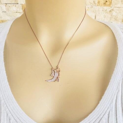 Can You Dance Wıth Me 925 Sterling Silver Necklace Women Girls Gift Jewelry Accessories Fashion Handmade Elegant Chain