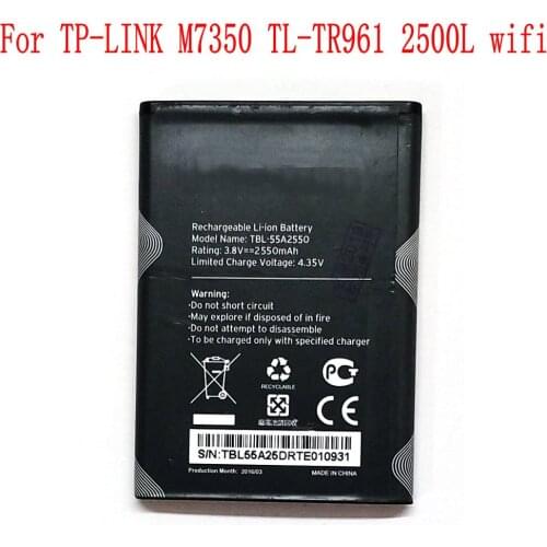 Ansheng Original 2550mAh TBL-55A2550 battery For TP-LINK M7350 TL-TR961 2500L wifi Battery
