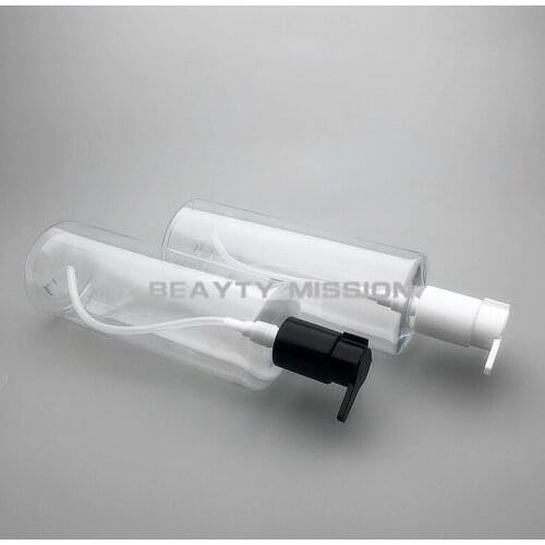BEAUTY MISSION Transparent 12Pcs/Lot 500ml Cosmetic Lotion/Emulsion Packing Bottle, Empty DIY 500cc Plastic Shampoo Dispenser