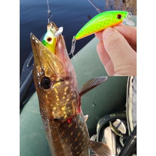 SEALURER 1PCS Fishing Lure Minnow 7cm8.5g Crankbait Hard Bait Wobbler Slow sinking Jerkbait Fishing Tackle