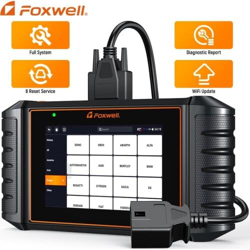 FOXWELL OBD2 Scanner NT726 Scan Tool Injector TPMS DPF SAS TPS Reset Full System Code Reader Car Diagnostic Scanner Free Update