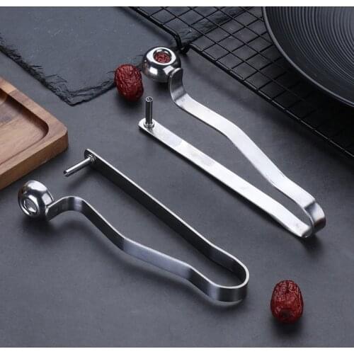 Jujube Nuclear Remover Cherry Olive Pitter Corer Stone Seed Removal Squeeze Grip Go Nuclear Device Fruit Hand Press Kitchen Tool