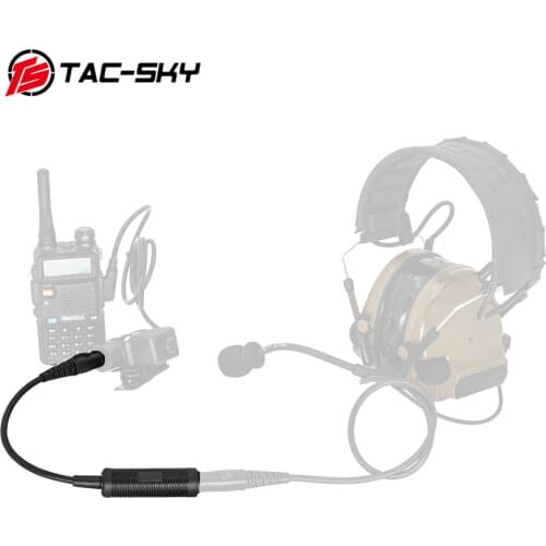 The Military And Non-Military Versions Of The Tactical Headset Are Converted Into a Conversion Cable That Communicate Normally