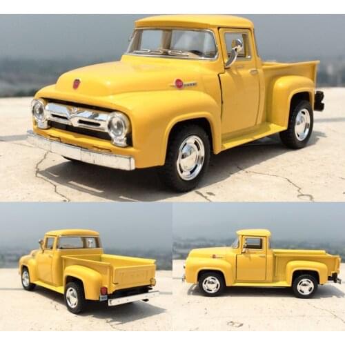 High Simulation Exquisite Diecasts&toy Vehicles: Kinsmart Car Styling 1956 Ford F100 Pickup Trucks 1:38 Alloy Diecast Car Model