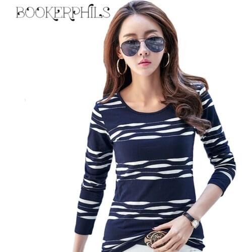 2020 Fashion Patchwork Spring Autumn Women Long Sleeve T-shirt Plus Size Casual Slim Tops Summer Cotton O-Nec Female T-shirts