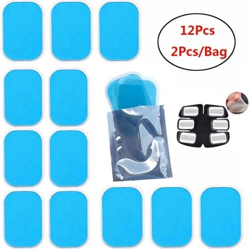 12PCS ABS Hydrogel Sticker Pads Gel Sheet For Hip Trainer EMS Muscle Stimulator Abdominal Muscle Trainer Home Gym Fitness Equime