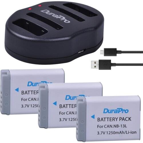 3Pcs DuraPro 900mAh NB-11L NB 11L Camera Li-ion Battery + USB Dual Charger For Canon IXUS 125 240HS A3400 A4000 A2300 A2400 Z1
