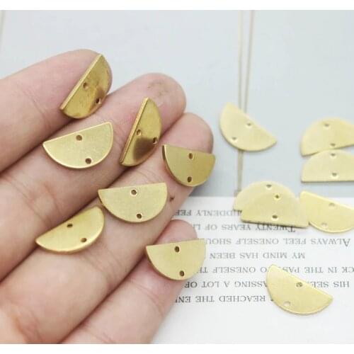 6pcs Brass Moon Charm, Geometry Charms, Earring Findings, U Shape Connector, Jewelry Making, Diy Material, Jewelry Supplies