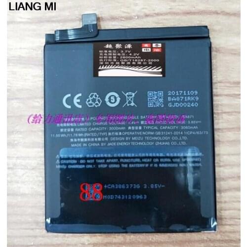 BA871 Phone Battery 3000mAh Hight Capacity Top Quality Replacement Batteries For Meizu Meilan M15 with repair tools
