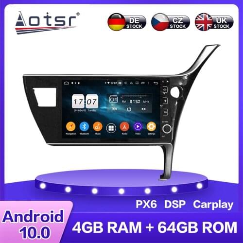 Android 10 Car Multimedia Radio DVD Playe Auto GPS Navigation Stereo for Toyota Corolla 2016-18 RHD Carplay DSP WIFI BT Headunit