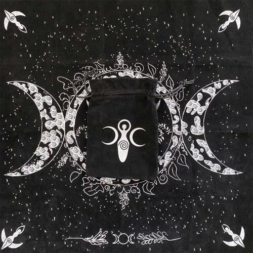 Astrology Tarot Game Table Cloth Playing Tarot Cards Tablecloth Decor Square