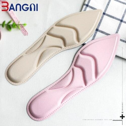 BANGNI 2Pair High Heels Insoles Arch Support Soft Grinding Feet Sweat-Absorbant Memory Foam Massage Insert Shoes Pads for Women