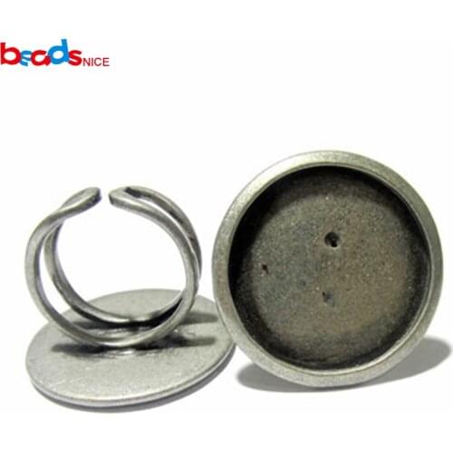 Beadsnice ID10412 handmade ring settings wholesale unique adjustable ring bases blanks 25mm for your design