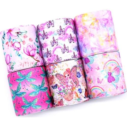 Free shipping 10 yards cartoon printed grosgrain ribbon 32240