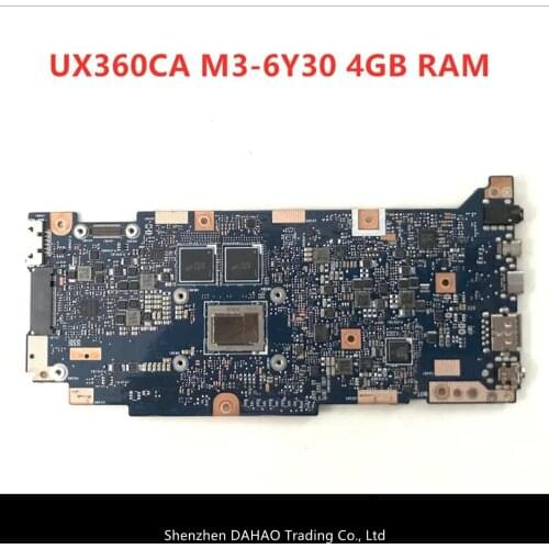 Free Shipping UX360CA For ASUS U360C UX360 UX360C UX360CA Laptop motherboard M3-6Y30 4GB RAM Test GM motherboard work 100