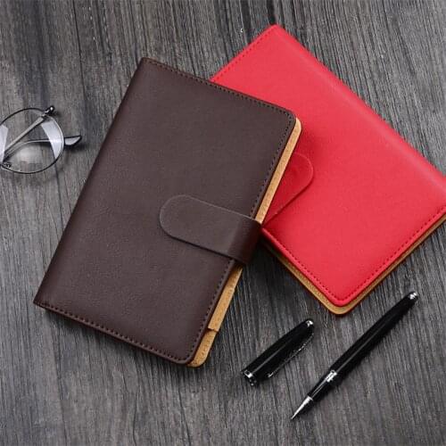 Business Brown Black Red Leather Agenda Magnetic Snap Ring Binder Planner Organizer Notebooks A6 A5 B5 Spiral Notebook Cuaderno