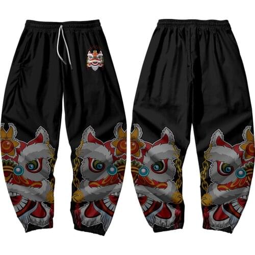 Summer Cartoon Printed Streetwear Hip Hop Harem Pants Mens Casual Trousers Sweatpants Oversize 6XL