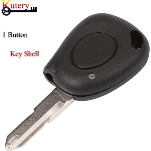 Kutery 10pcs/Lot Remote Car Key Shell For Renault Kangoo Trafic Laguna Megane With Uncut Blade 1 Buttons Remote Case Fob