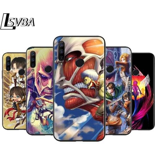Attack on Titan Anime for Huawei Honor 30 20S 20 10i 9S 9A 9C 9X 8X 10 9 Lite 8A 7C 7A Pro Phone Case Black Cover