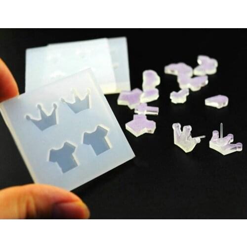 5 style for choose Cute Christmas earrings beads charms silicone Mold Resin Silicone Mould handmade tool epoxy resin molds