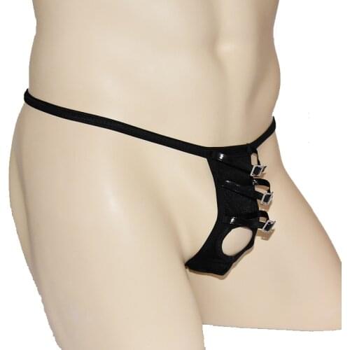 Sex Products Men Sexy Thong with Penis Bondage Belt Exotic T-back Panties Penis Extender Cock Chastity Lingerie Adult Sex Toys