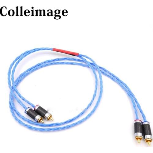 Colleimage Hifi Nordost silver plated cable Blue Wgite Gold Plated RCA interconnect cable