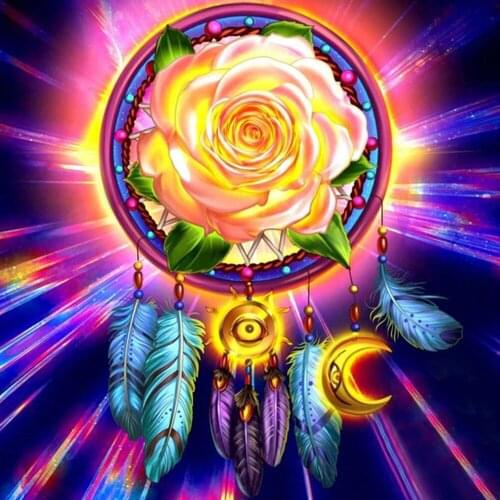 Evershine 5D Diamond Embroidery Flower Full Square Round Diamond Painting Rose Cross Stitch Dreamcatcher New Arrival Wall Art