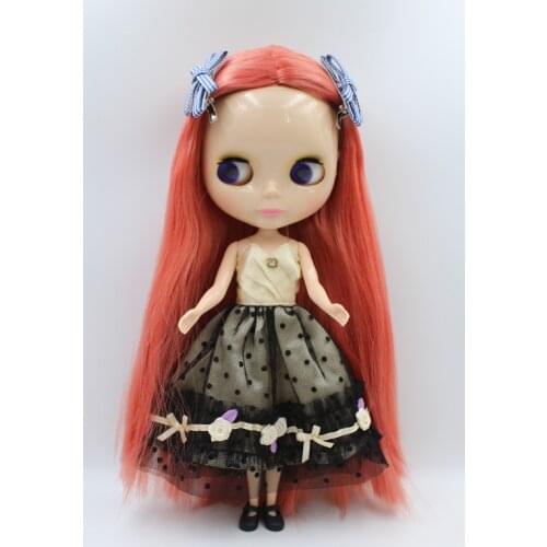 Free Shipping big discount RBL-285DIY Nude Blyth doll birthday gift for girl 4colour big eyes dolls with beautiful Hair cute toy