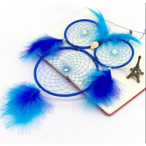 Dream catcher Owl Feather Dream Catcher Wind Chimes Handmade Dreamcatcher Net With Feather Beads for Wall Hanging Home Decor