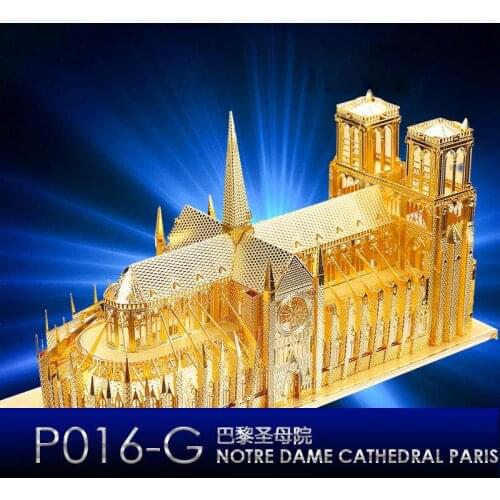 Metalhead 3D All Metal Three-dimensional Puzzle Notre Dame de Paris DIY Hand-assembled Model Educational Toys Gift For Adult