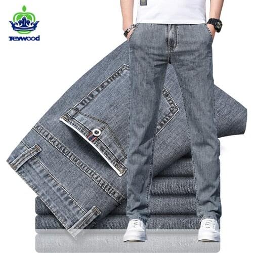 2021 Stretch Skinny Jeans Men Fashion Casual Slim Fit Denim Designer Elastic Pants Grey Brand Trousers Male Large size 38 40