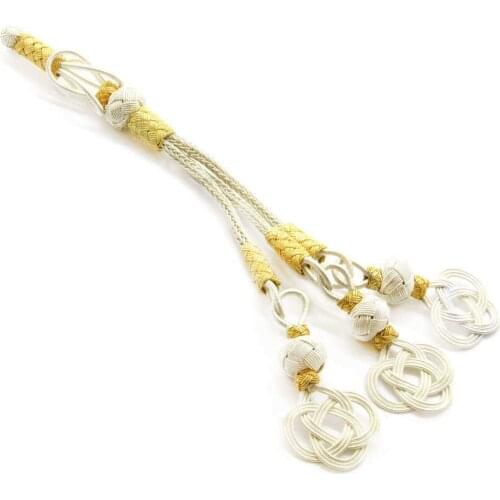 Tesbihane White-Yellow Color pcs set 1000 Sterling Silver Kazaz Tassel