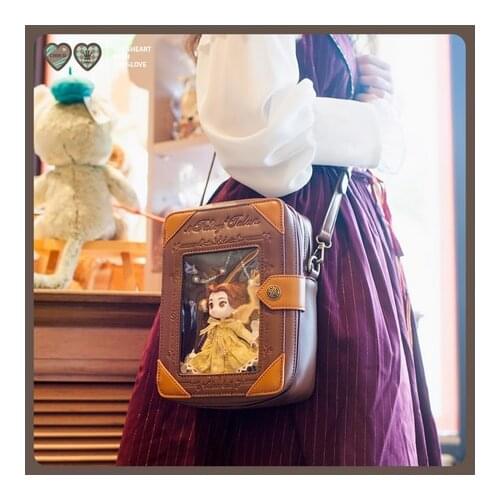 2021 New Storybook Fairy Tale Book Transparent Messenger Bags For Bjd Doll Anime Alice Lolita Girl Cute Storage Box Itabag Gift