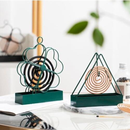 Hangable Mosquito Coil Holder Wrought Iron Fireproof Repellent Rack Portable Hanging Mosquito Coil Shelf Anti-mosquito Supply