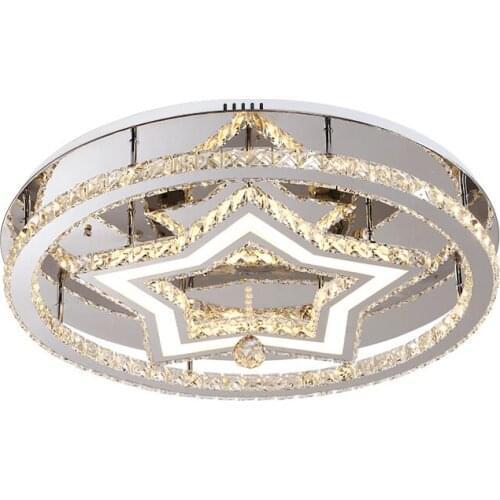 Simple modern LED ceiling light crystal bedroom living room room creative remote control lamp
