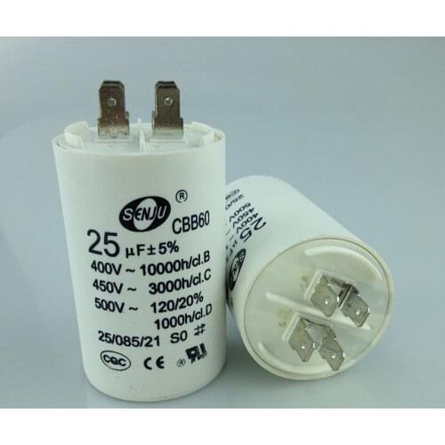 1PC CBB60 AC450V 25UF 50/60Hz Capacitor Motor Conditioner Compressor Start Capacitor