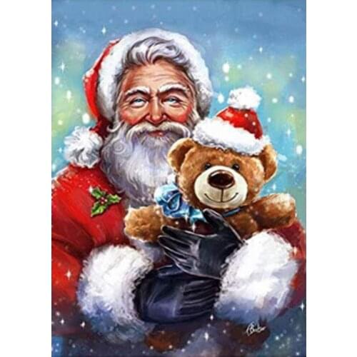 Christmas Santa Claus Bear 11CT Cross Stitch Patterns DIY Embroidery Hobby Knitting Painting Handicraft Gift Festivals Magic