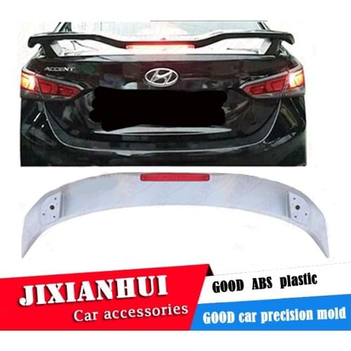 For Hyundai Accent Spoiler 2006-2010 VERNA Accent Spoiler FTY ABS plastic Material Car Rear Wing Color Rear Spoiler