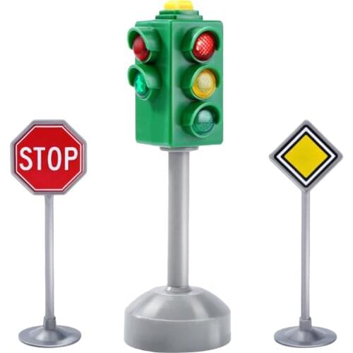 Traffic Signal Light Crosswalk Safety Signs Party Gift Toys Pretend Play