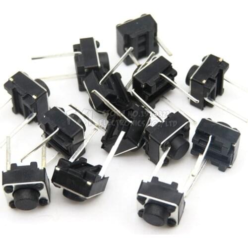 100PCS Tactile Push Button Switch 6X6X 4.3/5/6/7MM 2PIN Micro Switch 6*6* 4.3mm 5mm 6mm 7mm Power switch button