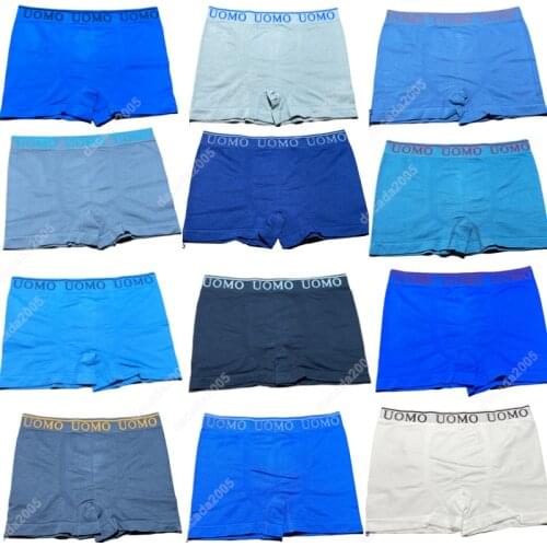 12 BOXER briefs UOMO size S-M-L-XL seamless underwear slip sexy man panties bloomers shipping Spain