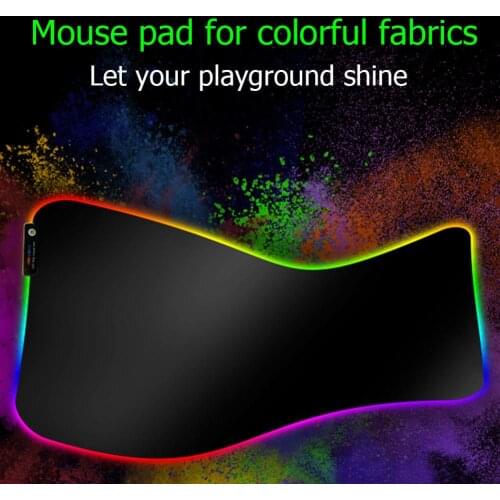 USB RGB Glowing Oversized Game Mouse Pad Colorful Luminous Thicken Keyboard Mat Game Entertainment Big Size Personality