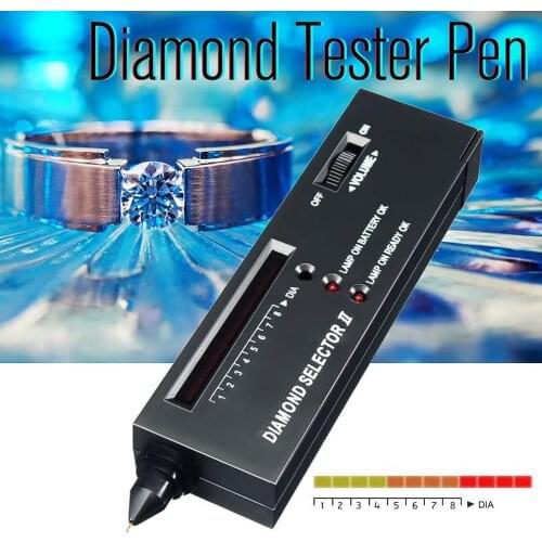 V2 Professional High Accuracy Diamond Tester Gemstone Gem Selector Jewelry Watcher Tool LED Diamond Indicator Test Pen