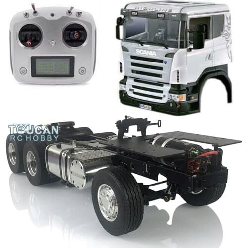 1/14 RC LESU 6*4 Metal Chassis DIY Her Sca Cabin Tractor Truck ESC Radio THZH0309