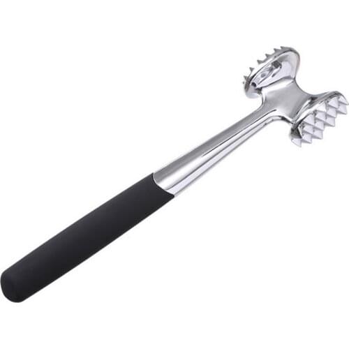 1pcs X Kitchen Supplies Stainless Steel Meat Hammer Beef Steak Beating Meat Tenderizer Household Double-sided Loose Meat Hammer