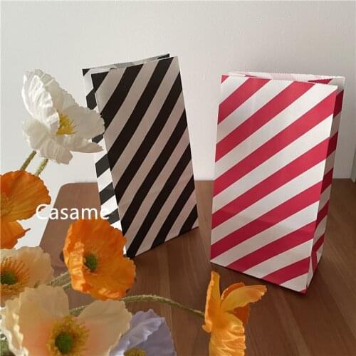 10/20/30 pcs stripe bags for packaging cake boxes thank you bags gift bag party favors candy cookies box Stand up