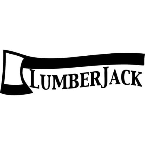17.8CM*5.7CM Lumberjack LumberJack Funny Sticker Car Truck Window Car Sticker Car Accessories Black Sliver C8-1055