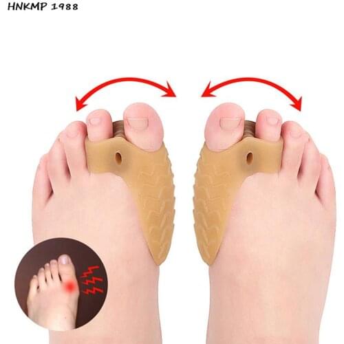 2PCS Silicone Gel Thumb Corrector Bunion Little Toe Protector Separator Hallux Valgus Finger Straightener Foot Care Relief Pads