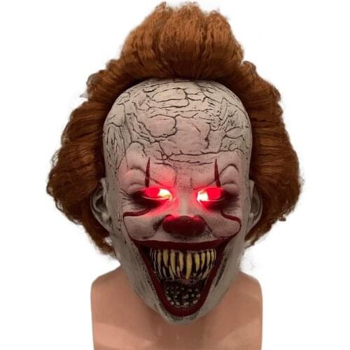 2021 LED Pennywise Clown Mask Stephen Kings It Chapter Two Masque Cosplay Helmet Prop Masks Hotsale